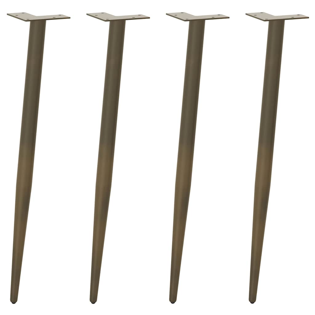 konsolbordben konisk form 4 stk. naturstål 72-73 cm stål