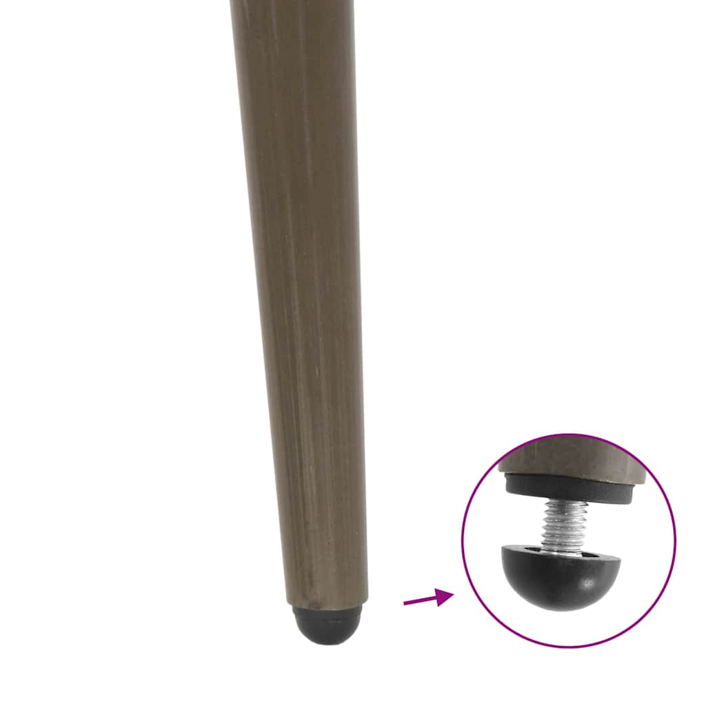 konsolbordben konisk form 4 stk. naturstål 72-73 cm stål