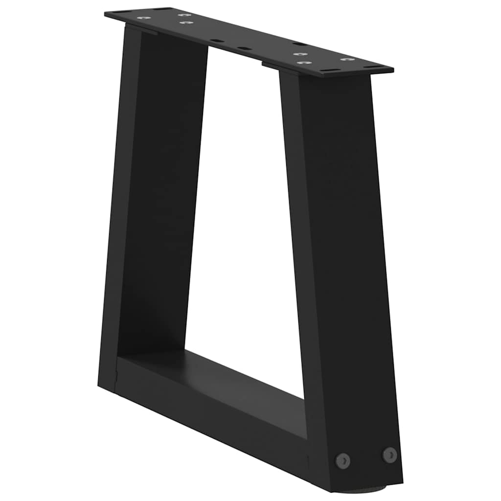 sofabordsben V-formet 2 stk. sort 30x(30-31,3) cm stål