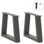 sofabordben V-formet 2 stk. antracit 30x(30-31,3) cm stål