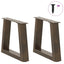 sofabordsben V-formet 2 stk. naturstål 30x(30-31,3) cm stål