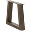 sofabordsben V-formet 2 stk. naturstål 30x(30-31,3) cm stål