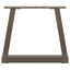 sofabordsben V-formet 2 stk. naturstål 30x(30-31,3) cm stål