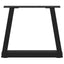 sofabordben V-formet 2 stk. sort 40x(30-31,3) cm stål