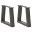 sofabordsben V-formet 2 stk. antracit 40x(30-31,3) cm stål