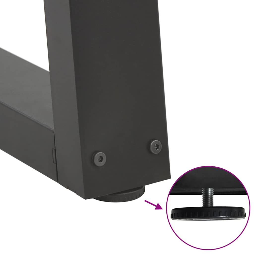 sofabordsben V-formet 2 stk. antracit 40x(30-31,3) cm stål