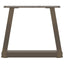 sofabordsben V-formet 2 stk. naturstål 40x(30-31,3) cm stål