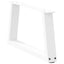 sofabordsben V-formet 2 stk. hvid 50x(30-31,3) cm stål