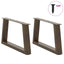 sofabordsben V-formet 2 stk. naturstål 50x(30-31,3) cm stål