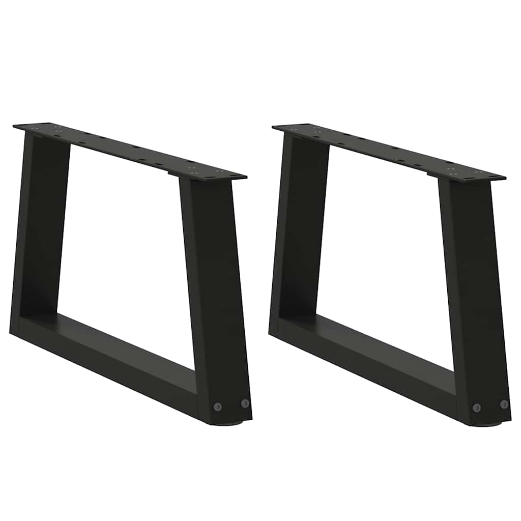 sofabordben V-formet 2 stk. sort 60 x (30-31,3) cm stål