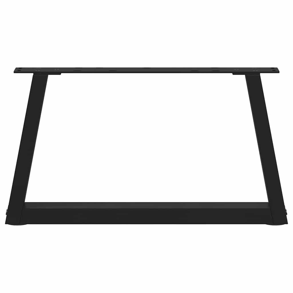 sofabordben V-formet 2 stk. sort 60 x (30-31,3) cm stål