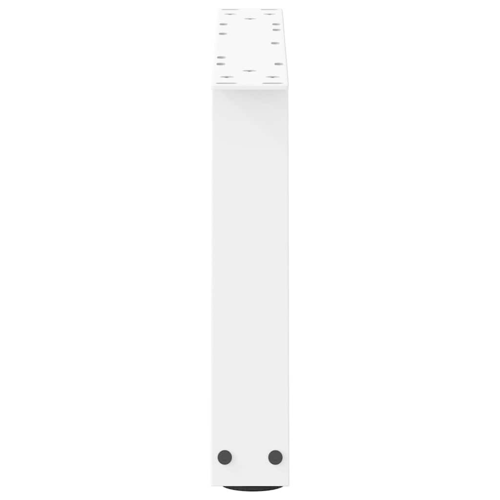 sofabordsben V-formet 2 stk. hvid 60 x (30-31,3) cm stål