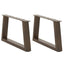 sofabordsben V-formet 2 stk. naturstål 60x(30-31,3) cm stål
