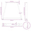 sofabordsben V-formet 2 stk. sort 28 x (42-43,3) cm stål