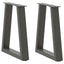 sofabordsben V-formet 2 stk. antracit 28 x (42-43,3) cm stål