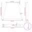 sofabordsben V-formet 2 stk. sort 38 x (42-43,3) cm stål