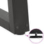 sofabordsben V-formet 2 stk. antracit 38 x (42-43,3) cm stål