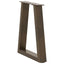 sofabordsben V-formet 2 stk. naturstål 38 x (42-43,3) cm stål