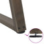 sofabordsben V-formet 2 stk. naturstål 38 x (42-43,3) cm stål