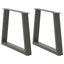 sofabordsben V-formet 2 stk. antracit 50x(42-43,3) cm stål