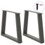 sofabordsben V-formet 2 stk. antracit 50x(42-43,3) cm stål