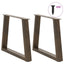 sofabordsben V-formet 2 stk. naturstål 50x(42-43,3) cm stål