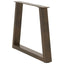 sofabordsben V-formet 2 stk. naturstål 50x(42-43,3) cm stål
