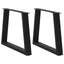 sofabordsben V-formet 2 stk. sort 60 x (42-43,3) cm stål