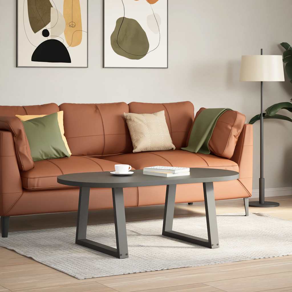 sofabordsben V-formet 2 stk. antracit 60x(42-43,3) cm stål