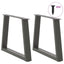 sofabordsben V-formet 2 stk. antracit 70 x (42-43,3) cm stål
