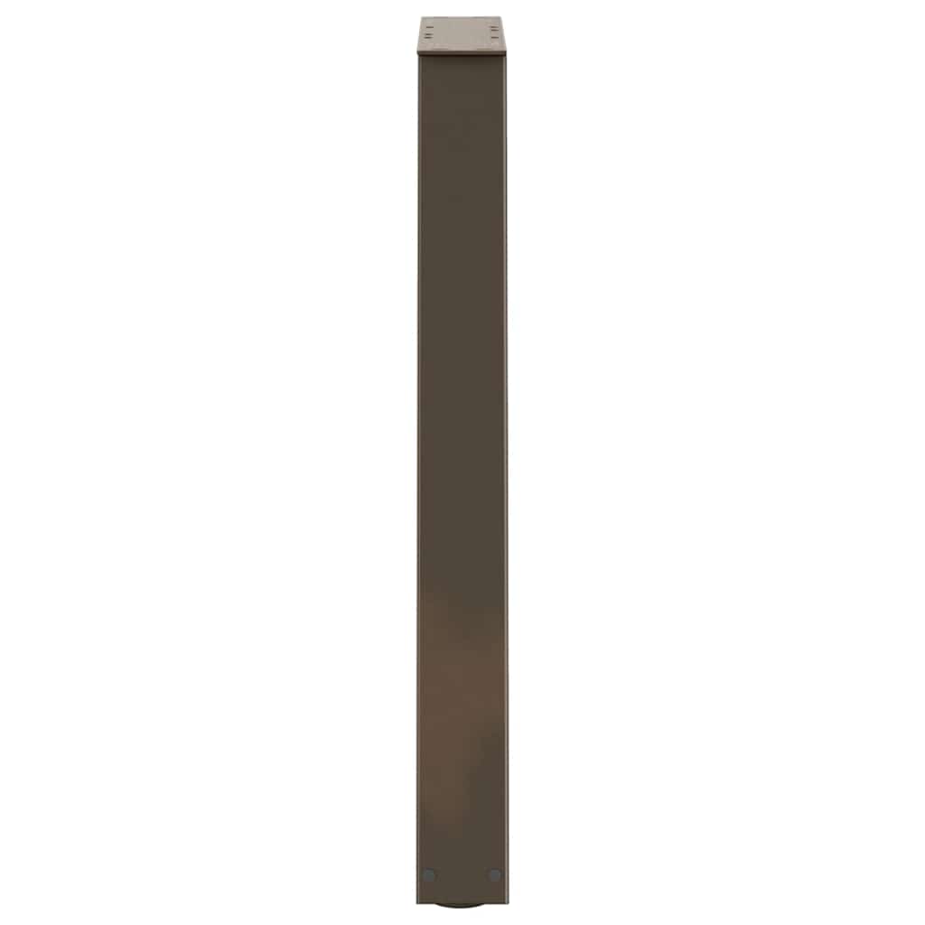 spisebordsben V-formet 2 stk. naturstål 50x(72-73,3) cm stål