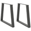 spisebordsben V-formet 2 stk. antracit 70 x (72-73,3) cm stål