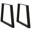 spisebordsben V-formet 2 stk. sort 80 x (72-73,3) cm stål