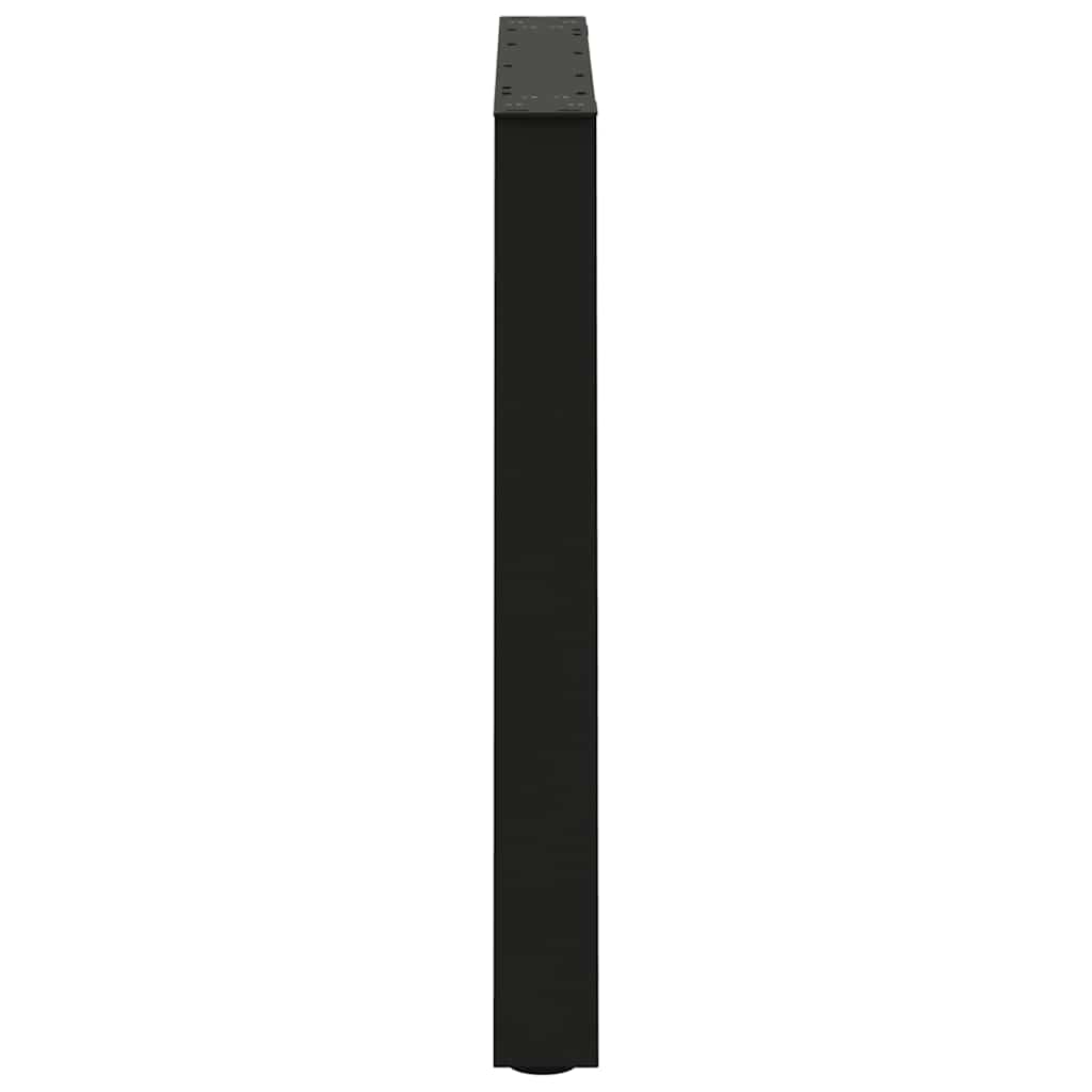 spisebordsben V-formet 2 stk. sort 80 x (72-73,3) cm stål