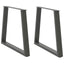 spisebordsben V-formet 2 stk. antracit 80x(72-73,3) cm stål