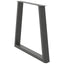 spisebordsben V-formet 2 stk. antracit 80x(72-73,3) cm stål