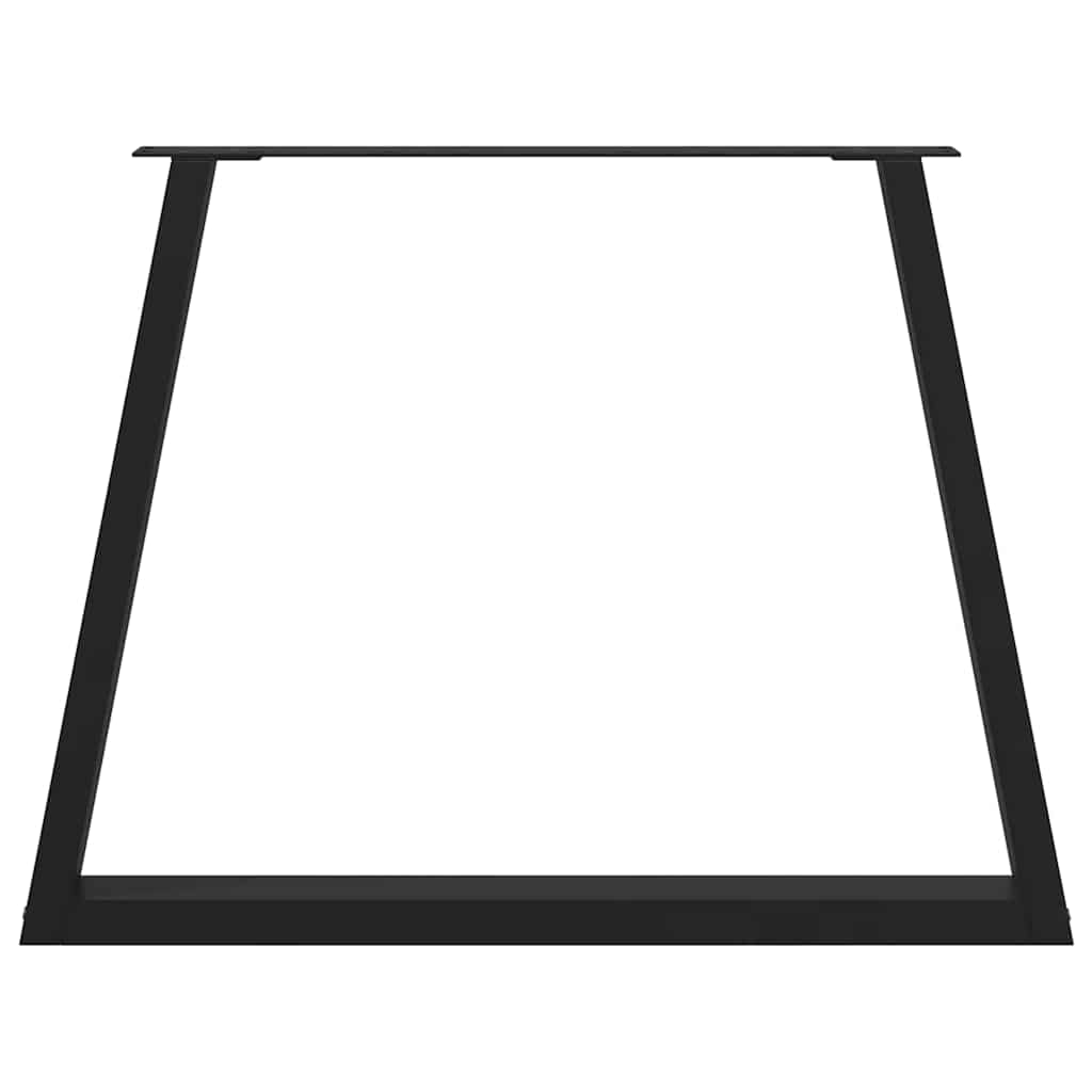 spisebordsben V-formet 2 stk. sort 90 x (72-73,3) cm stål