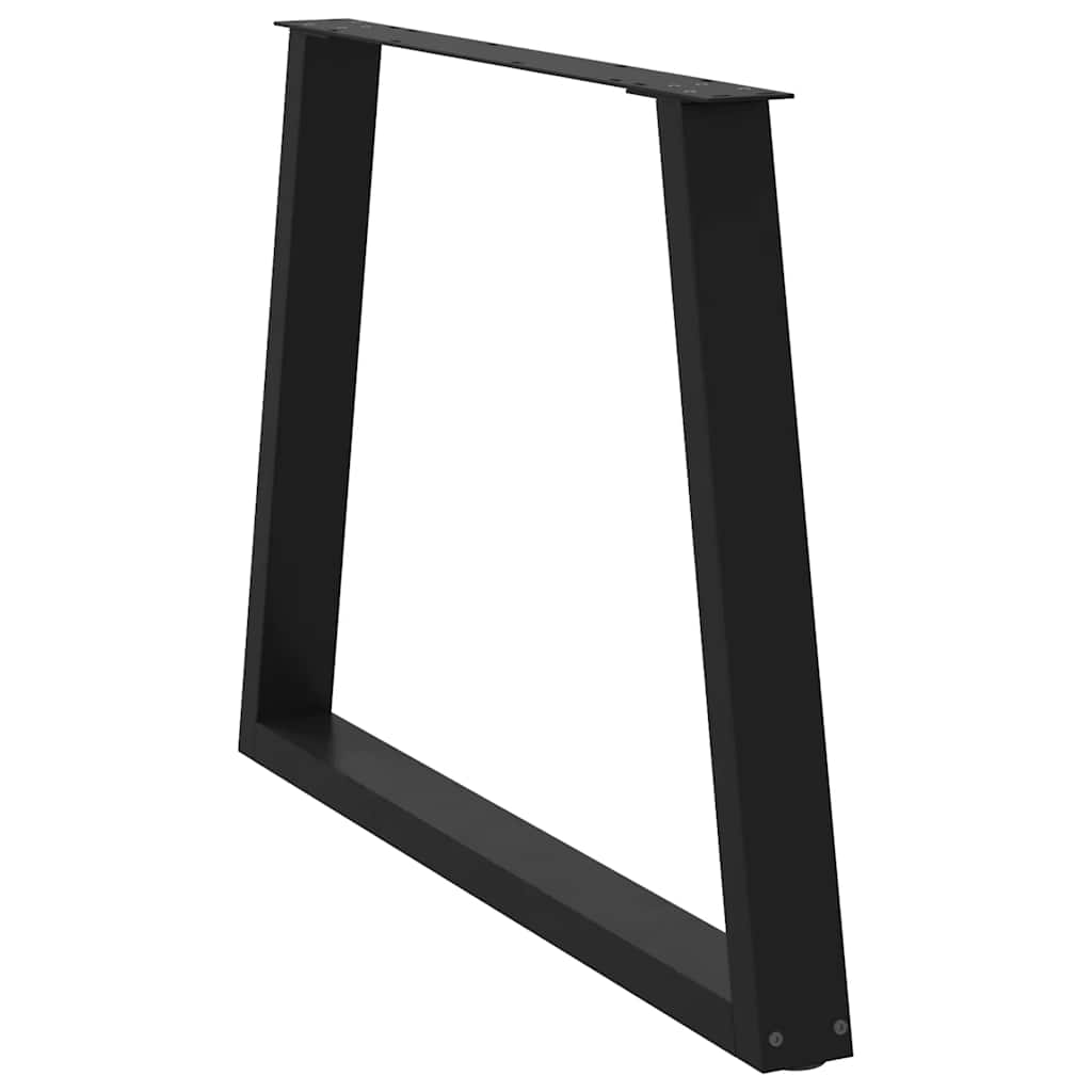 spisebordsben V-formet 2 stk. sort 100x(72-73,3) cm stål