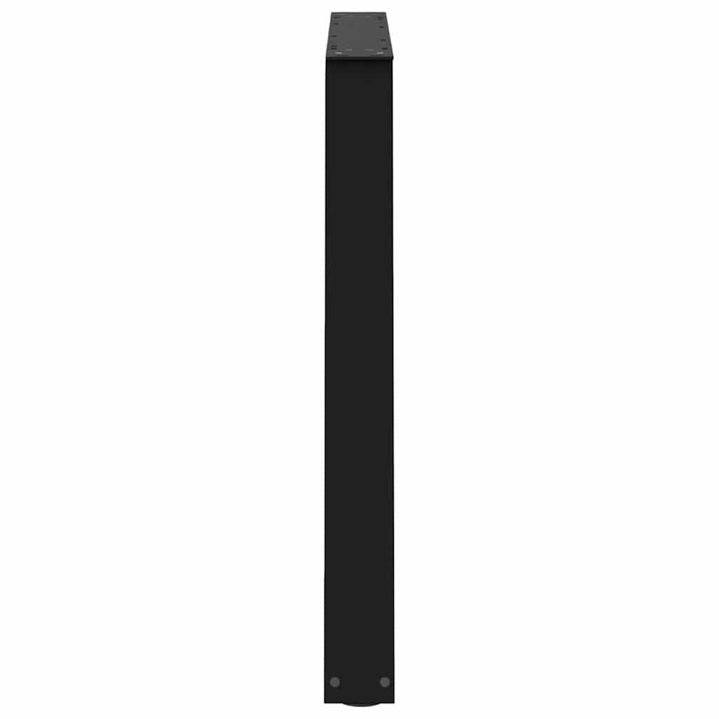 spisebordsben V-formet 2 stk. sort 100x(72-73,3) cm stål