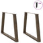 spisebordsben V-formet 2 stk. naturstål 100x(72-73,3) cm stål