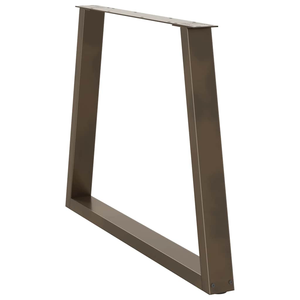 spisebordsben V-formet 2 stk. naturstål 100x(72-73,3) cm stål