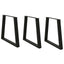 spisebordsben V-formet 3 stk. sort 70 x (72-73,3) cm stål
