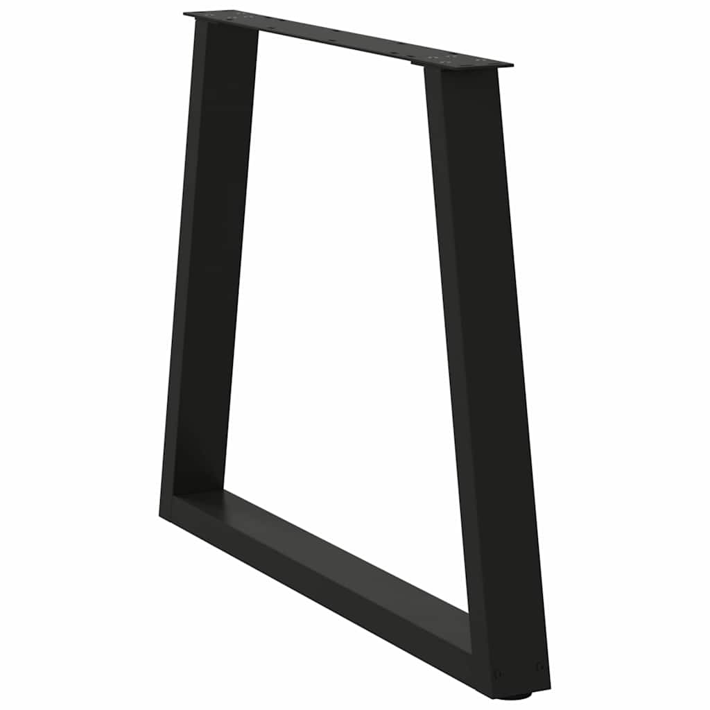 spisebordsben V-formet 3 stk. sort 70 x (72-73,3) cm stål