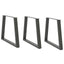 spisebordsben V-formet 3 stk. antracit 70 x (72-73,3) cm stål