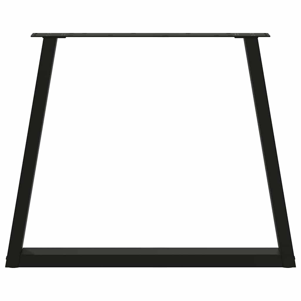 spisebordben V-formet 3 stk. sort 80 x (72-73,3) cm stål