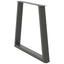 spisebordsben V-formet 3 stk. antracit 80x(72-73,3) cm stål