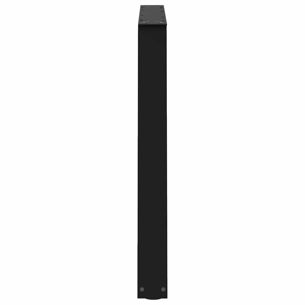 spisebordben V-formet 3 stk. sort 90 x (72-73,3) cm stål