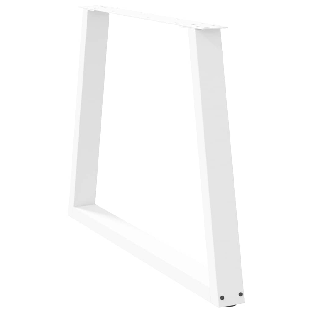 spisebordsben V-formet 3 stk. hvid 90 x (72-73,3) cm stål