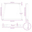 spisebordsben V-formet 3 stk. sort 100x(72-73,3) cm stål