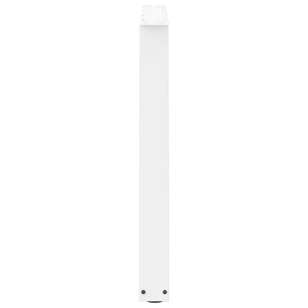 spisebordsben V-formet 3 stk. hvid 100x(72-73,3) cm stål
